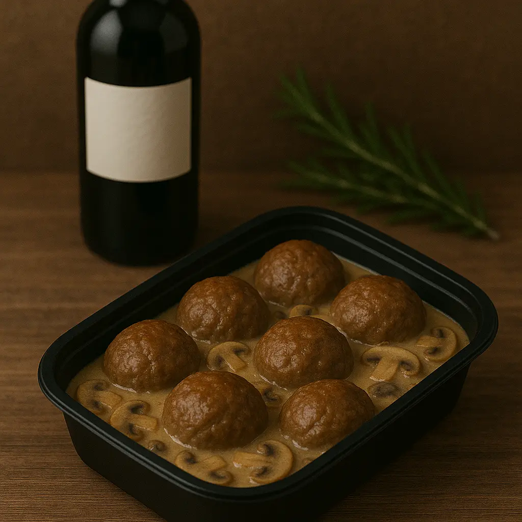 Albóndigas con salsa de champiñones
