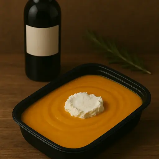 [P6] Crema de calabaza y queso de cabra